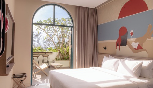 Habitación clásica, terraza, vistas al mar