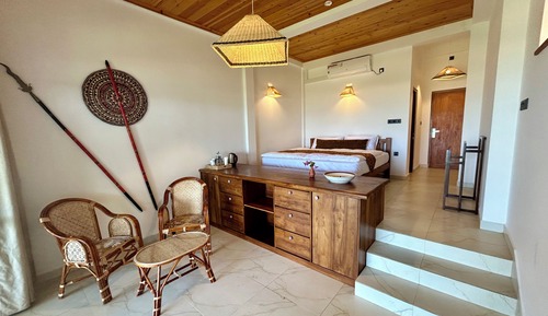 Habitación Deluxe doble, patio, vistas al mar