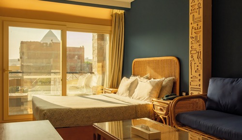 Premium Double Room 3rd floor, Balcony, Pyramids view