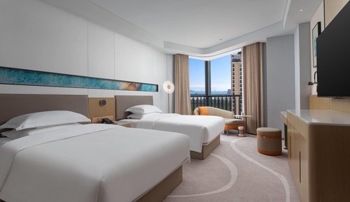 Habitación Deluxe, varias camas, no fumadores, vistas al mar