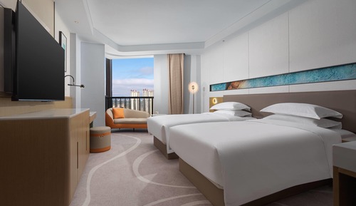 Habitación, varias camas, vistas al mar (Hollywood)
