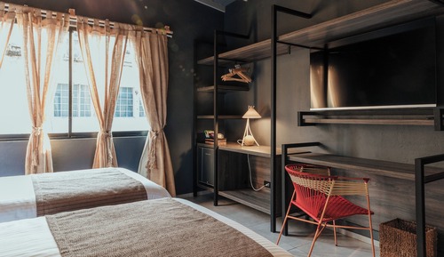 Habitación de diseño con 1 cama doble o 2 individuales