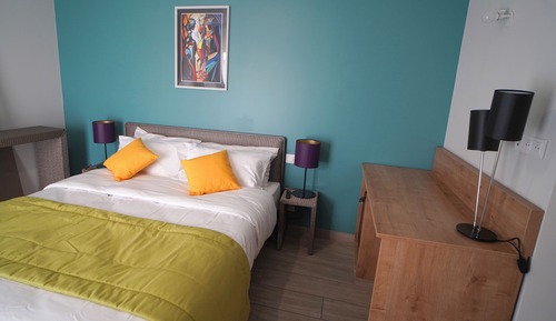 Habitación doble, accesible para personas con discapacidad, vistas al patio
