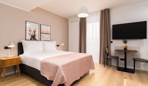 Suite estudio, balcón