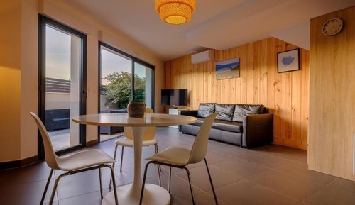 Estudio, terraza