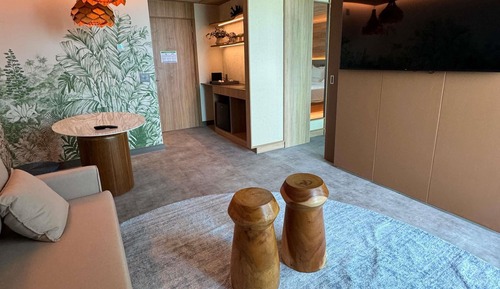Suite junior, 1 cama doble con sofá cama, balcón, vistas al mar
