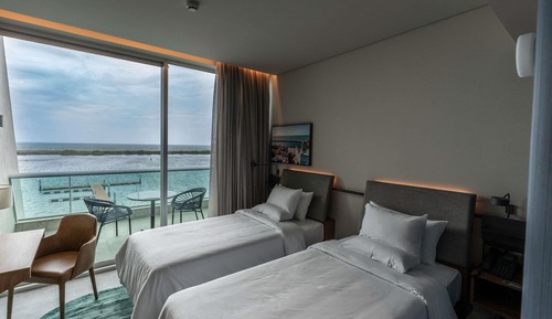 Apartamento superior, 2 camas individuales, vistas al mar