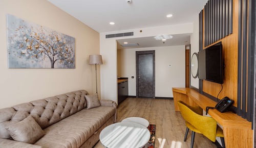 Suite junior, 1 cama de matrimonio grande, no fumadores (Separate Living Room;with Sofabed)