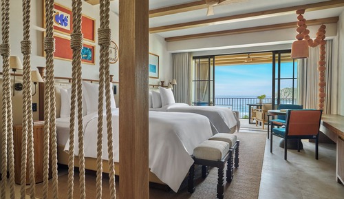 Habitación, 2 camas de matrimonio, frente al mar (Casita)