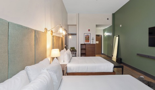 Habitación, 2 camas de matrimonio, accesible para personas con discapacidad