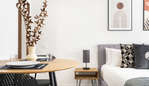 Estudio City, 1 cama de matrimonio, cocina, vistas a la ciudad