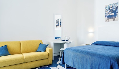 Suite junior, 1 cama de matrimonio con sofá cama, baño privado, vistas al mar