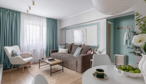 Apartamento Deluxe, 1 cama de matrimonio con sofá cama, balcón, vistas a la ciudad