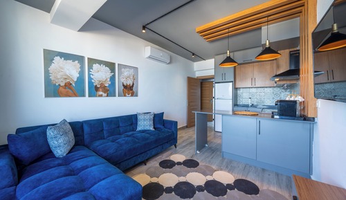 Suite familiar, varias camas, cocina básica, vistas al mar