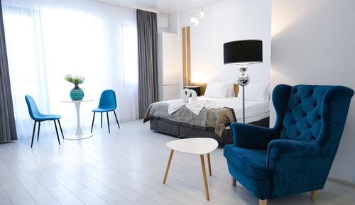 Estudio Deluxe, vistas parciales al mar