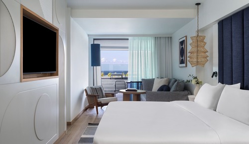 Habitación Premium, 1 cama de matrimonio grande con sofá cama, vistas al mar (Shared Pool)