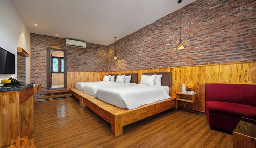 Habitación triple Deluxe, vistas al jardín