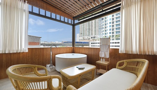 Habitación Deluxe doble, 2 camas individuales, no fumadores, vistas a la ciudad