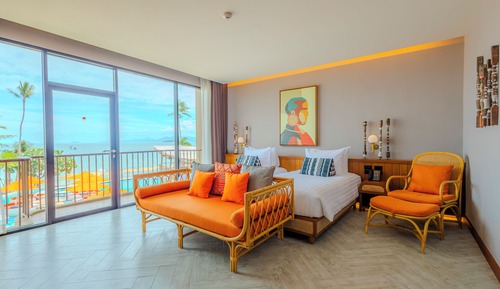 Habitación Grand con 2 camas individuales, vistas al mar