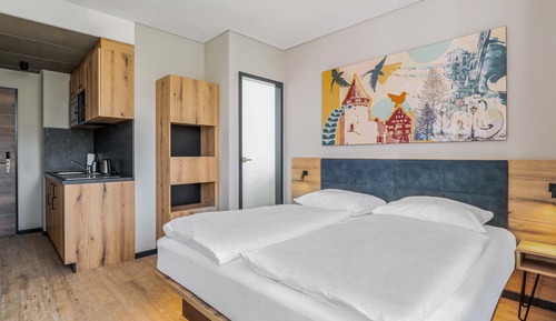 Habitación doble, no fumadores, cocina básica (French Bed)
