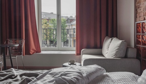 Habitación de diseño, vistas a la ciudad