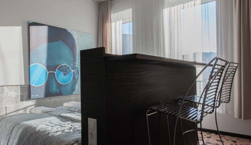 Habitación romántica, vistas a la ciudad