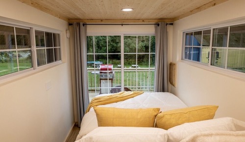 Cabaña básica, 1 cama de matrimonio, vistas al río