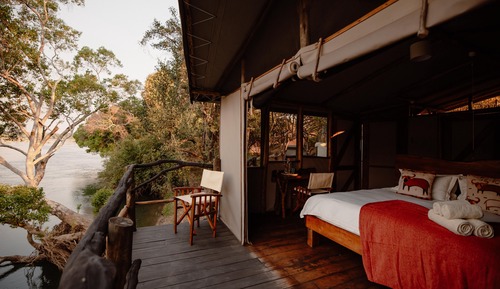Chalet Deluxe, 1 cama de matrimonio, lanai, vistas al río