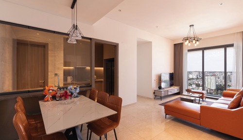 Suite presidencial, 3 habitaciones, Acceso al salón del club, vistas a la ciudad