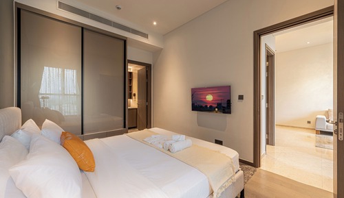 Suite presidencial, 2 habitaciones, Acceso al salón del club, vistas a la ciudad