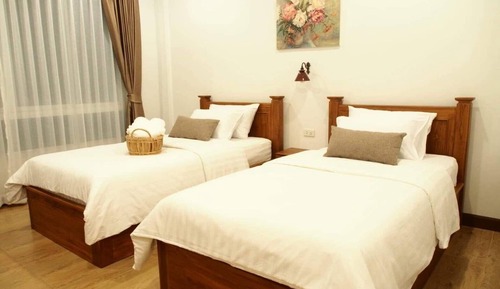 Habitación estándar con 2 camas individuales, 1 habitación, vistas al jardín