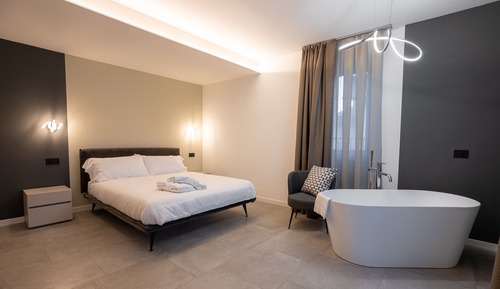 Habitación Deluxe, bañera, vistas a la montaña