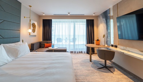 Habitación Premium, 1 cama de matrimonio grande, balcón, vistas al mar (Seafront View)