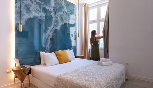 Estudio Deluxe, bañera de hidromasaje, vistas a la ciudad