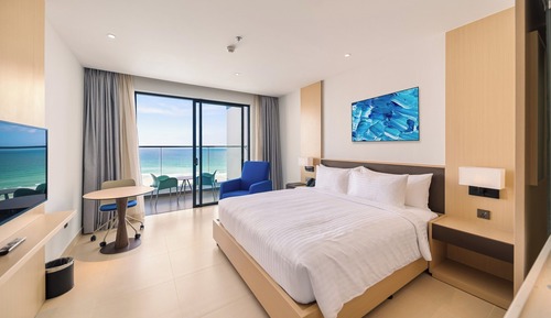 Habitación Premier doble, 1 cama de matrimonio grande, vistas al mar
