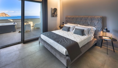 Habitación exclusiva doble, bañera de hidromasaje, vistas al mar
