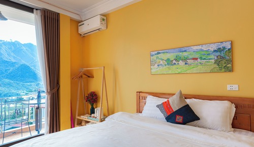 Habitación doble superior, 1 cama de matrimonio, balcón, vistas a la montaña