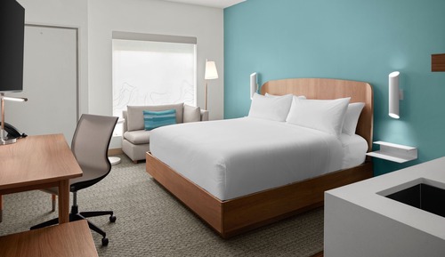Estudio, 1 cama de matrimonio grande