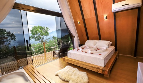 Cabaña Deluxe, 1 cama de matrimonio, no fumadores, bañera de hidromasaje