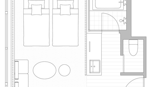 Habitación superior, 2 camas individuales, no fumadores (Club)