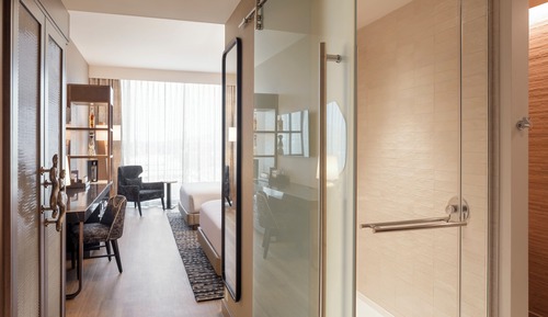 Habitación, 2 camas de matrimonio, vistas a la ciudad