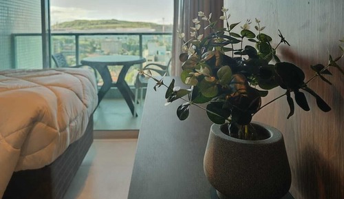 Estudio superior, 2 camas individuales, vistas parciales al mar