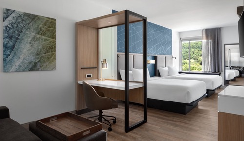 Suite Deluxe, 2 camas de matrimonio (Mobility/Hearing Access, Roll-In Shwr)