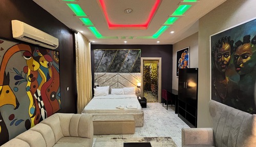 Suite presidencial, 1 cama de matrimonio grande, frigorífico