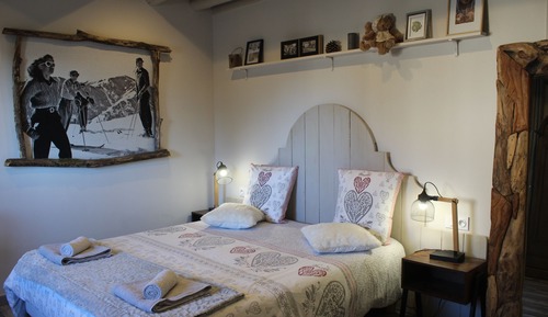 Habitación romántica doble, 1 cama de matrimonio, terraza
