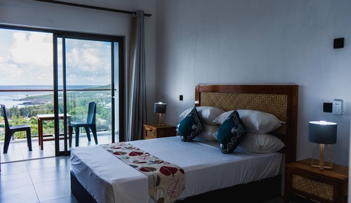 Habitación familiar, vistas al mar
