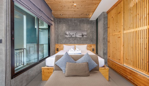 Estudio, 1 cama de matrimonio grande