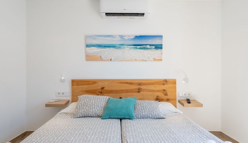Estudio superior, 2 camas individuales, vistas parciales al mar