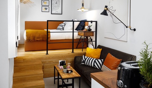 Estudio básico, 1 cama doble