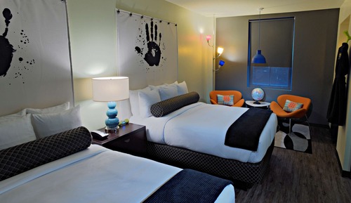 Habitación estándar, 2 camas de matrimonio, no fumadores, microondas